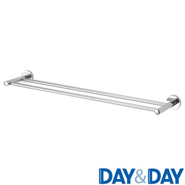 DAY&DAY 不鏽鋼 雙桿毛巾掛桿組-75公分