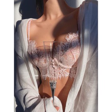 2025新款爆款歐美內衣女小胸聚攏蕾絲性感美背超薄透氣文胸罩秋冬