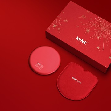 MINE 天使光·夢幻亮妝鏡 Mini｜無線極光套組 嫣紅色
