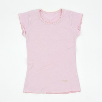 minihope舒適彈性短袖上衣-丁香粉