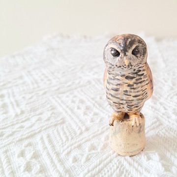 貓頭鷹系列之查科林鴞 陶瓷偶