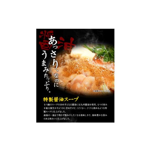 ふるさと納税 福岡県 小竹町 博多もつ鍋（醤油味）3人前セット 送料無料 ギフト《30日以内に順次出荷(土日祝除く)》もつ ちゃんぽん 贈り物 プレゼント 株式会…