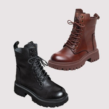 【韓國K.W.】Y7354現貨火紅柔色靴秋冬新品靴(短靴/馬丁靴/襪靴/切爾西靴)