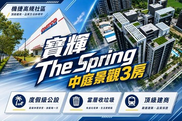 寶輝THE SPRINGS｜機捷朝南三房平車｜台中市北屯區敦富路