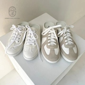 【現貨】韓國製 🙋‍♀️🙋‍♂️德訓鞋 懶人鞋 穆勒鞋 半拖鞋 正韓 情侶鞋 小白鞋 大尺碼 韓國 A356