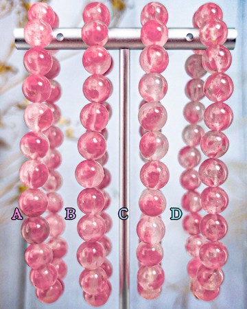【櫻花雨玉化薔薇輝石】透料冰飄花玉化 水晶手鍊