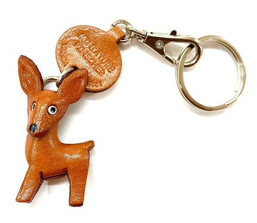 迷你品犬 狗狗 皮革鑰匙圈 牽繩吊飾 手工製造 日本製 VANCA