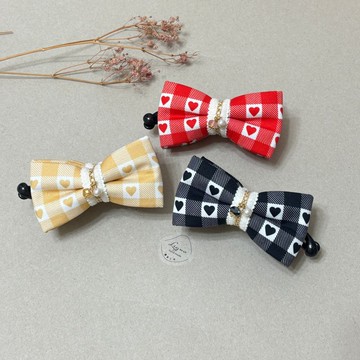 愛心格子 | 立體蝴蝶結相交夾 | 香蕉夾