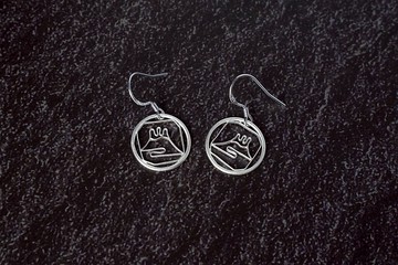 【窗花系列】山形 純銀耳環/耳夾 Silver Earrings