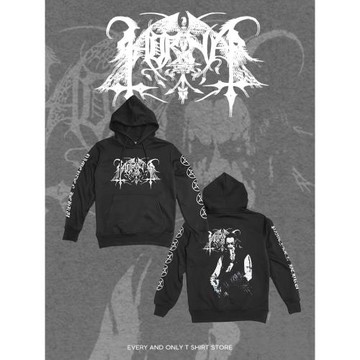 HORNA芬蘭黑金屬樂隊Pimeyden Hehku周邊音樂秋冬拉鏈衛衣外套