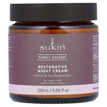 Sukin, Purely Ageless，修護晚霜，4.06 液量盎司（120 毫升）