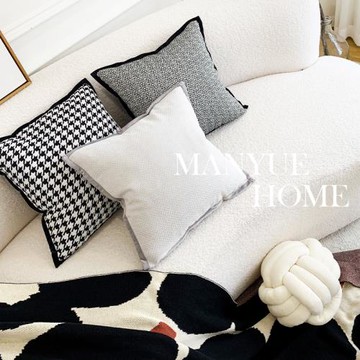 蔓越家 高級輕奢客廳沙發靠墊臥室床頭靠背靠枕腰枕抱枕套不含芯