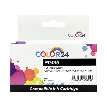 Color24 for Canon 黑色 PGI-35 / PGI35 相容墨水匣 / 適用 PIXMA iP100 / iP100B / iP110 / iP110B / TR150