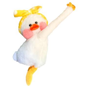 可愛浴帽萌萌鴨掛式車內紙巾套 毛絨  黃色  1個