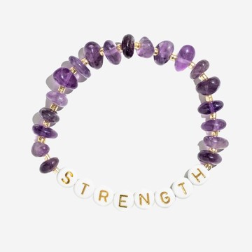 英國 TINKALINK Amethyst紫水晶STRENGTH串珠手鍊