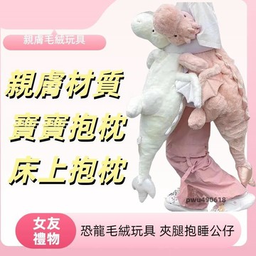 【台灣直售】 同款 超舒服抱枕 長條抱枕 小飛龍玩偶 睡覺抱枕 恐龍毛絨玩具 夾腿抱睡公仔 女生床上 專用大娃娃 床上抱