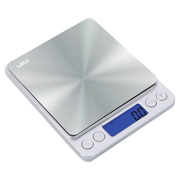 Leto 廚房電子秤 LKS-S01 0.1克最小秤重單位  1kg  銀色 + 白色
