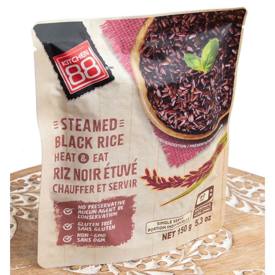 レトルトごはん 電子レンジ ご飯 ライス ブラックライス 黒米 ライスベリー 150g 一人前 STEAMED BLACK RICE