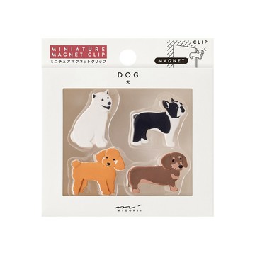 MIDORI 造型磁鐵夾 4 入-狗狗款