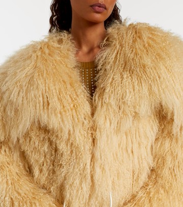 The Attico Cropped shearling jacket