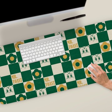 【HORLaY】MR. TOAST 抹茶多士雙拼．滑鼠墊｜聯名設計款｜ 滑順 低阻力 萬用墊