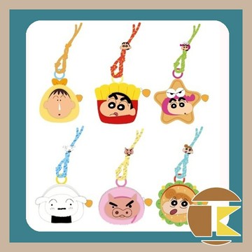 【6月預購】蠟筆小新 毛絨立體包包掛件 盲盒 公仔 玩具 收藏 一中盒6入｜愛蛋客