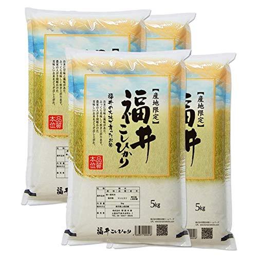 新米 福井県産 コシヒカリ 白米 20kg(5kg×4袋) 令和5年産