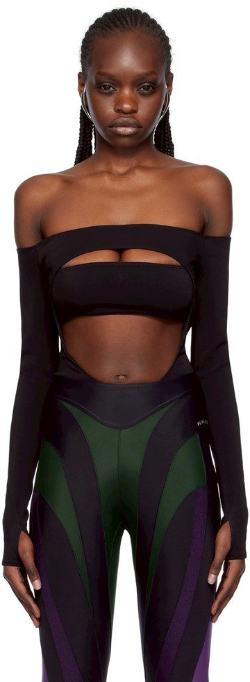 Mugler 黑色 Circle 连体衣