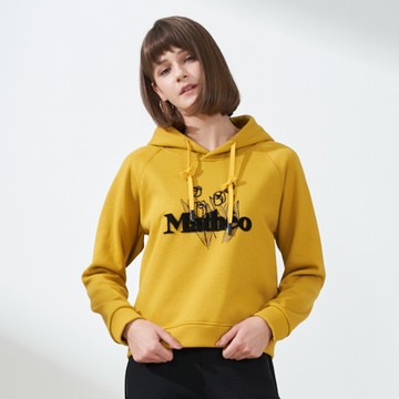 CLL巧玲瓏 鬱金香花卉拉克蘭袖連帽上衣 5593210