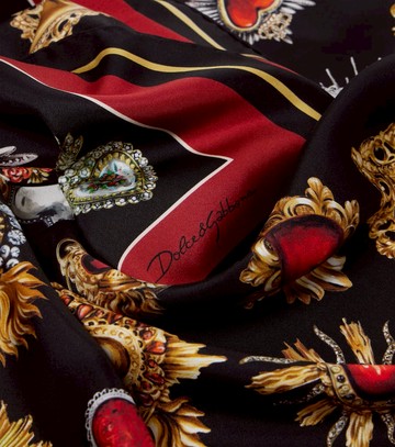 Dolce & Gabbana Printed silk twill scarf