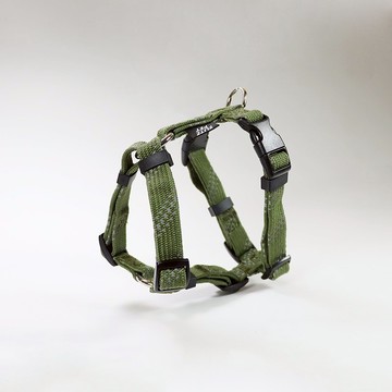 FLASH閃電系列 H型寵物胸背帶 軍綠