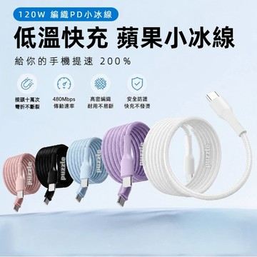 99免運隔日到🍃100W 雙頭 typec 冰晶快充數據線 適用蘋果17 16 15 安卓 三星 充電線 手機快充線