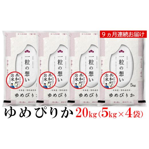 ふるさと納税 北海道 共和町 令和5年産 定期便 9ヵ月連続お届け ゆめぴりか 20kg 精米 北海道 共和町