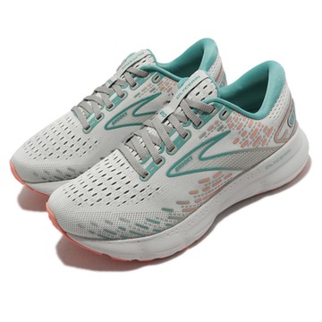 Brooks 慢跑鞋 Glycerin 20 寬楦 女鞋 灰 綠 甘油系列 運動鞋 路跑 氮氣中底 馬拉松 1203691D061