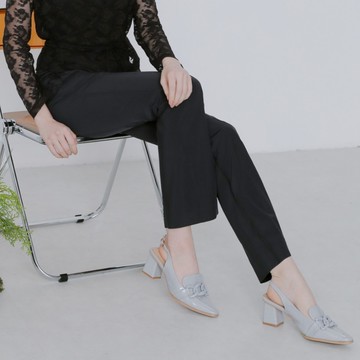 修身剪裁高腰喇叭褲  #T00142