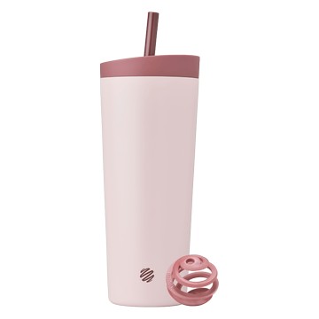 Blender Bottle  不鏽鋼吸管隨行杯【Tumbler 晨霧絨粉】710ml