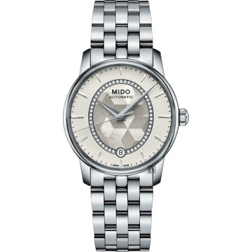 MIDO 美度 官方授權 Baroncelli 永恆晶燦鑲鑽女錶 夏日煥新提案 送禮推薦-34mm M0072071111600