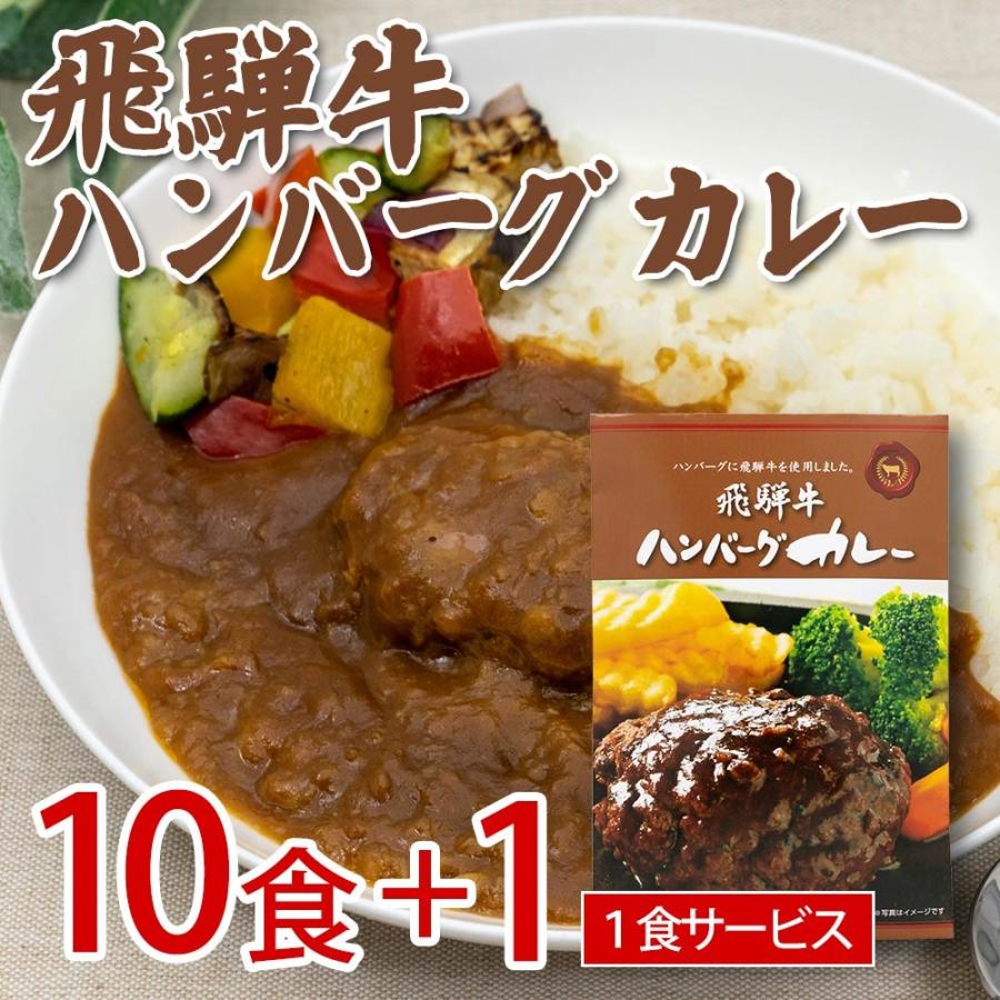 飛騨牛 ハンバーグカレー　10食セット＋１食サービス レトルト　まとめ買い