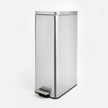 特力屋 奈羅緩降垃圾桶30L 窄型 不鏽鋼