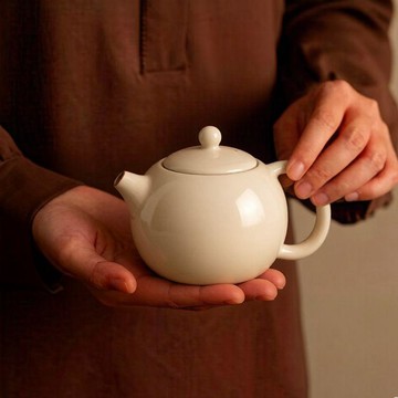 【茶品名】🍵茶壺 西施壺  泡茶壺米黃汝窯大容量茶壺開片可養冰裂釉陶瓷單茶壺泡茶家用功夫茶具器
