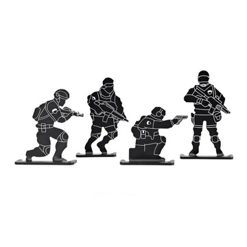 【酷愛】金屬士兵 軍人形靶 人型靶 一組四入 生存遊戲 訓練 射擊