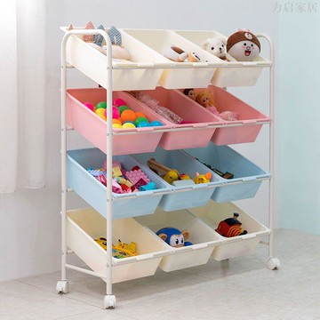 兒童玩具收納架臥室置物架落地多層寶寶玩具整理櫃幼兒園儲物櫃