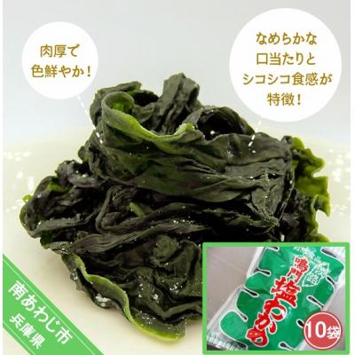 ふるさと納税 南あわじ市  肉厚塩わかめ250g×10袋入り