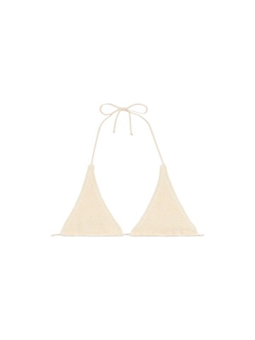 MC2 Saint Barth Woman White Crinkle Triangle Top Guiana