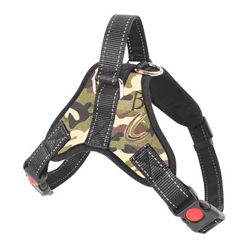 ROYALLIN 蘿林嚴選 馬鞍式胸背帶附牽引繩 全犬型適用  S  迷彩  1個
