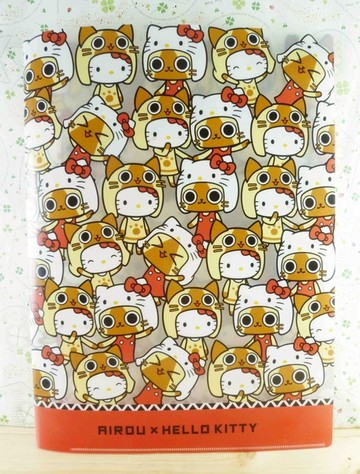【震撼精品百貨】AIROU&HELLO KITTY魔物獵人艾路貓凱蒂貓聯名款~文件夾-滿版圖案