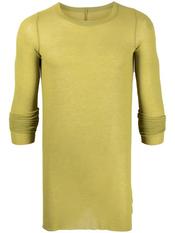 Rick Owens - slim-cut long-sleeved T-shirt - men - Viscose/Silk - S - Green
