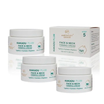 【澳洲 G&M】卡卡度玻尿酸水潤明亮臉頸霜(3入組 100ml/罐-專業級)