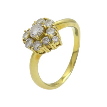 【二手名牌BRAND OFF】JEWELRY 無品牌珠寶 18K 黃金 0.60ct 鑽石 戒指