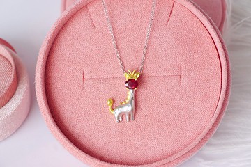 925 純銀紅寶石吊墜項鍊